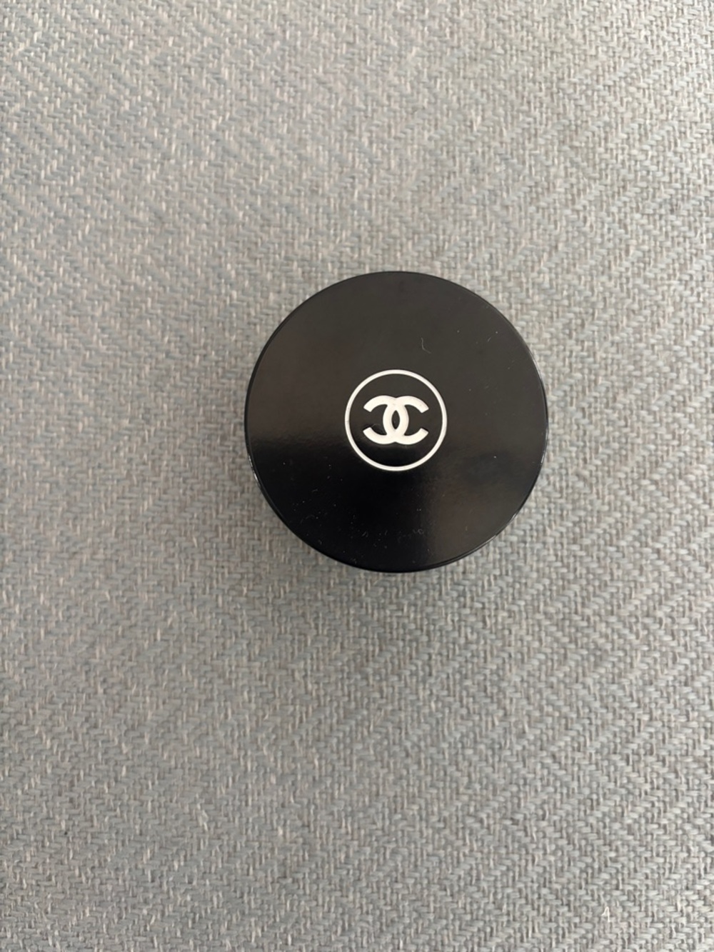 CHANEL empty container with White CC Emblem